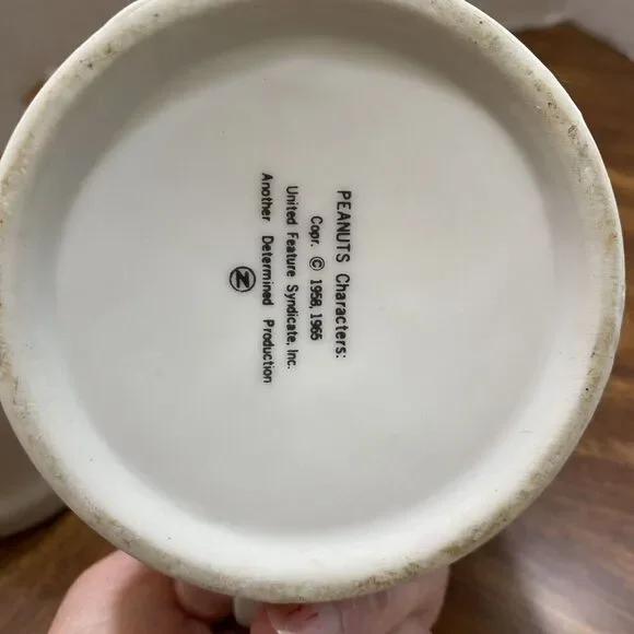 Snoopy Beagle Dog Peanuts Coffee Mug Sleigh Merry Christmas 1976 Woodstock Lot 2 - Picture 7 of 13